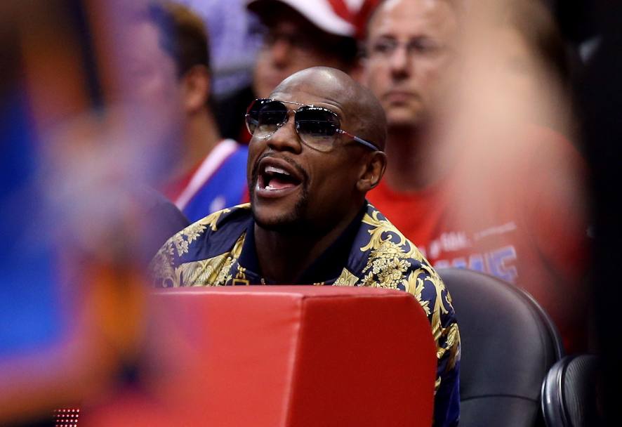 Anche Floyd Mayweather a seguire i Clippers. Afp